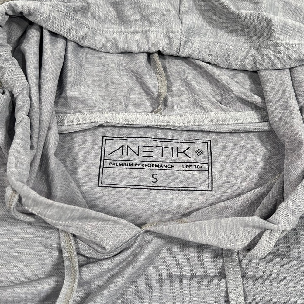 Anetik Alloy Heathered Breeze Tech Hooded Long Sleeve T-Shirt Women's Size Small - Picture 2 of 7